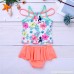 MSemis Kids Girls Flowers Printed Tankini Sleeveless Swimwear Swimsuti with Bottoms B07FX461X5
